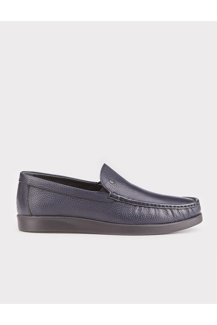 Cabani Shoes Chaussures de ville pour hommes en cuir véritable avec semelle en caoutchouc légère bleu marine - Bleu marine