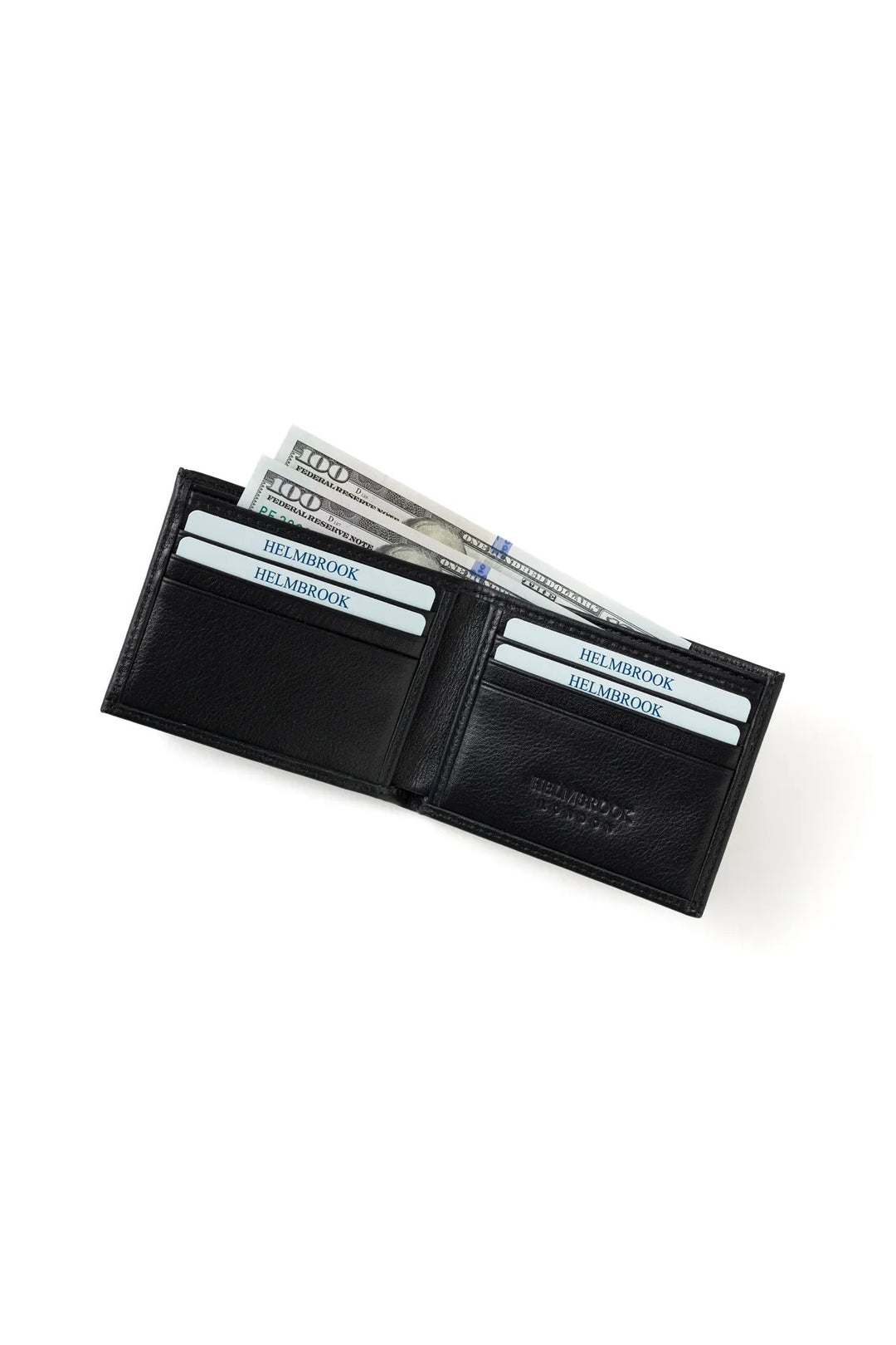 helmbrook Portefeuille en Cuir Véritable Homme Multi-Baie RFID Protégé Dean Noir