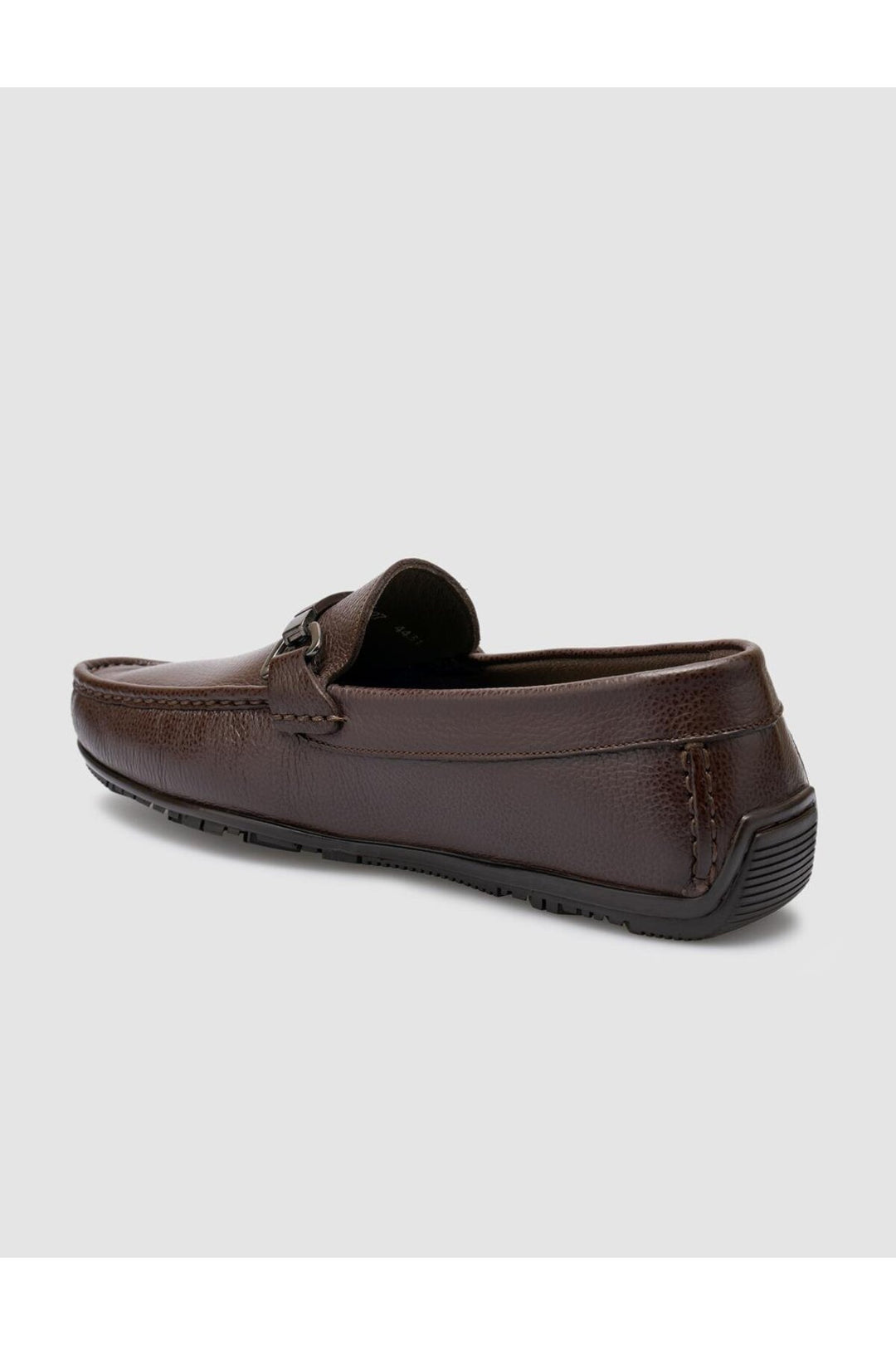 Cabani Shoes Mocassin pour homme en cuir véritable avec détail de boucle marron. - Marron