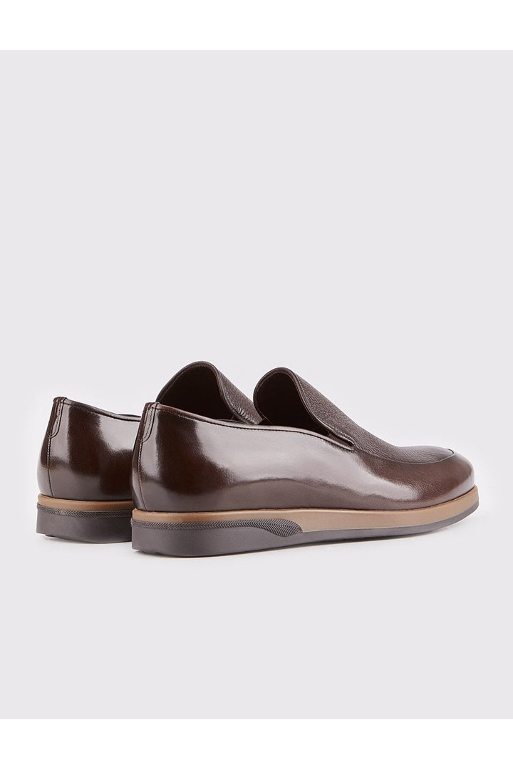Cabani Shoes Chaussures classiques pour hommes en cuir véritable, marron, design spécial - Marron