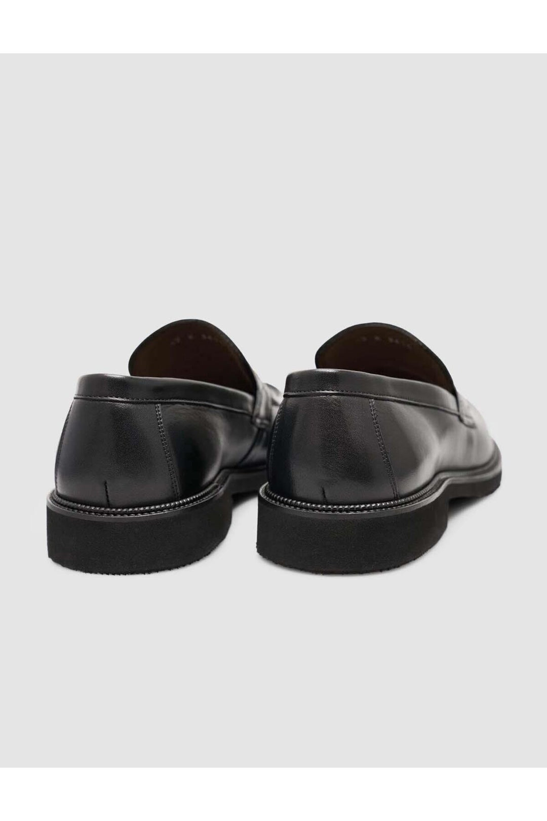 Cabani Shoes %100 Cuir véritable Chaussures Loafers classiques pour hommes noires - Noir