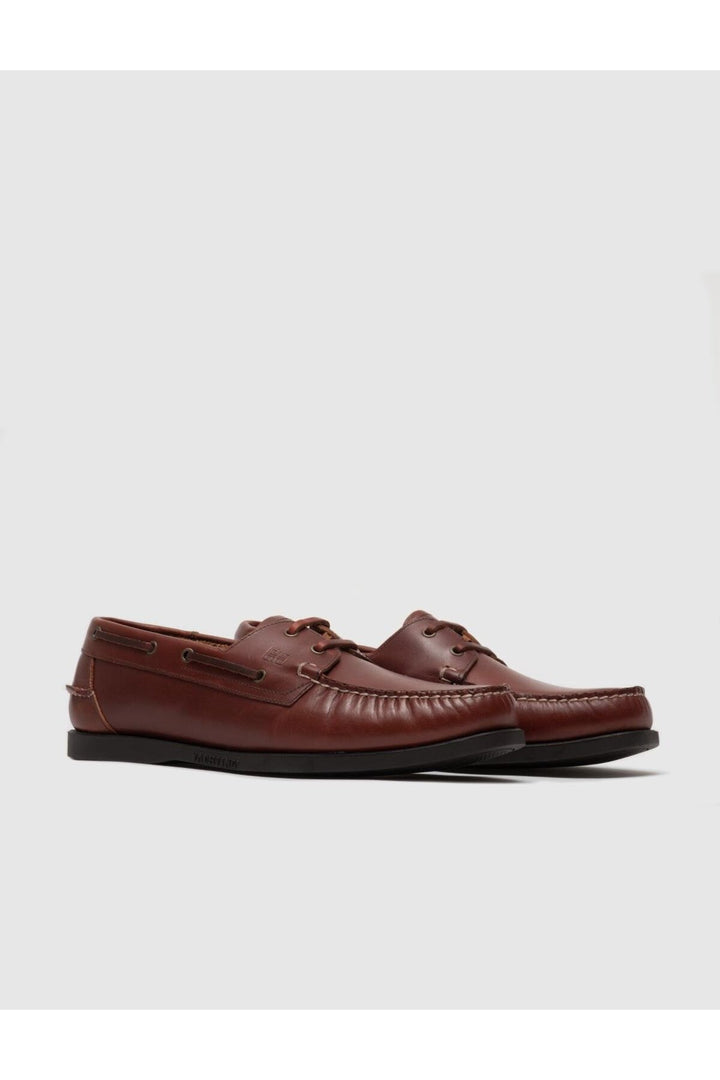 Cabani Shoes Chaussures de ville pour hommes en cuir véritable marron à lacets - Marron