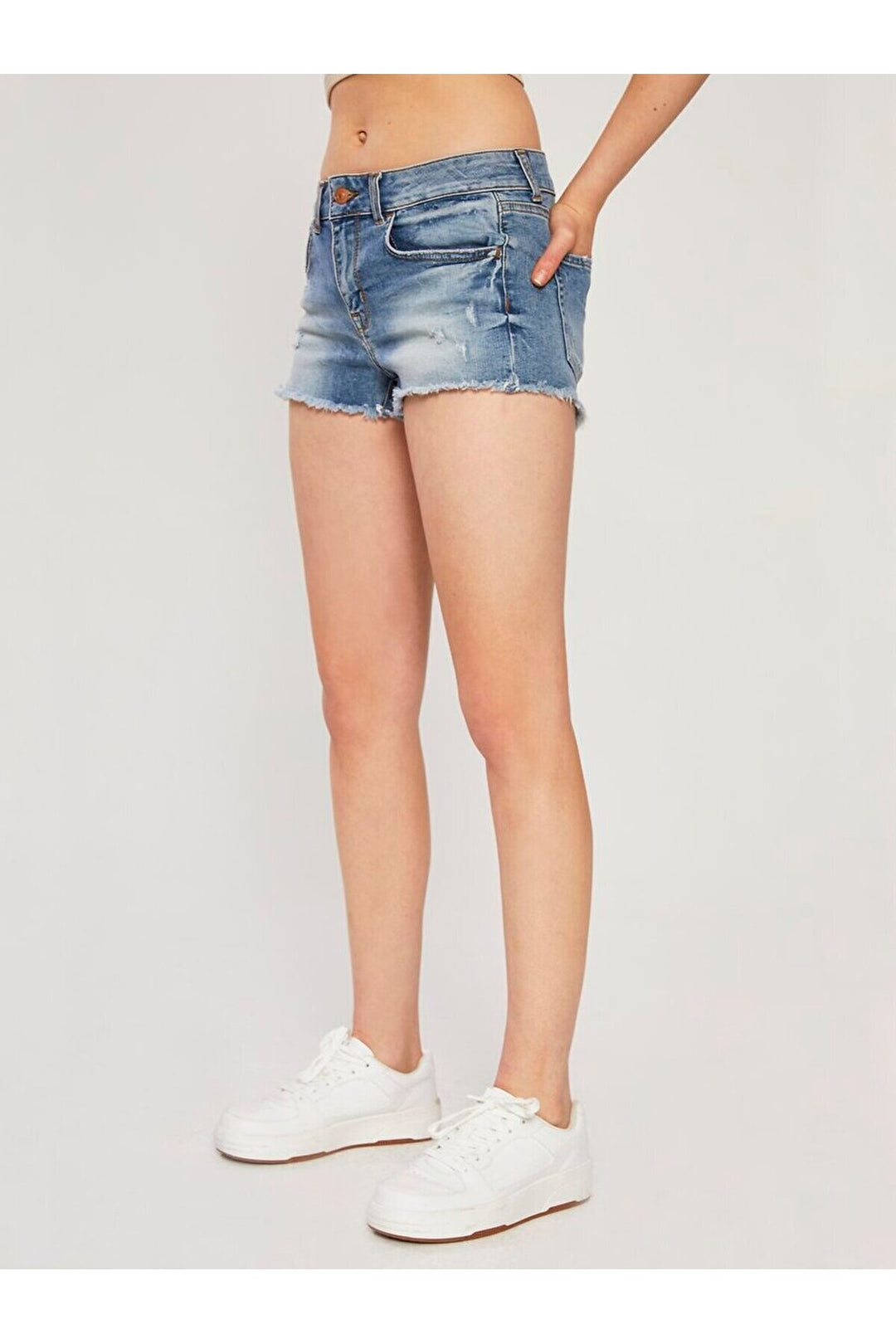 LTB Short en jean taille moyenne Pamela - Bleu_53686