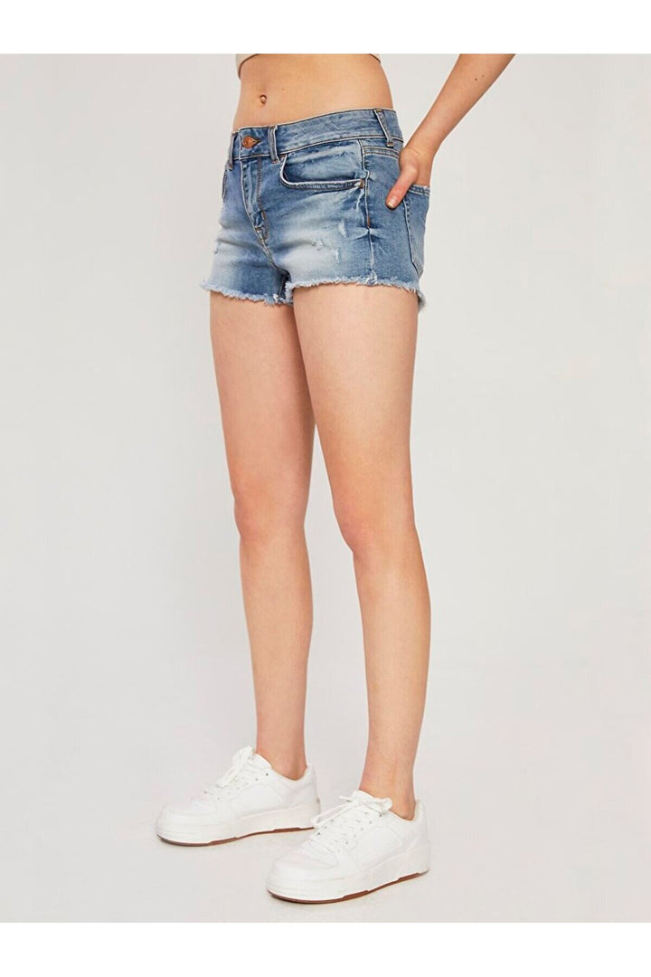 LTB Short en jean taille moyenne Pamela - Bleu_53686