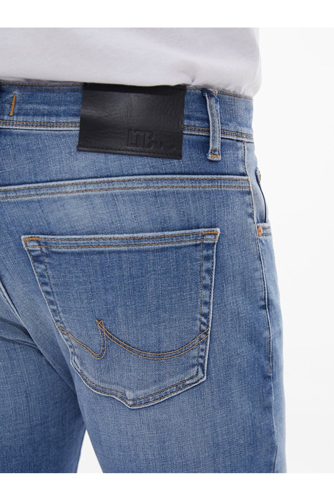 LTB Pantalon en jean à taille moyenne Lawrıe Y Narrow Leg - orta Bleu_55448