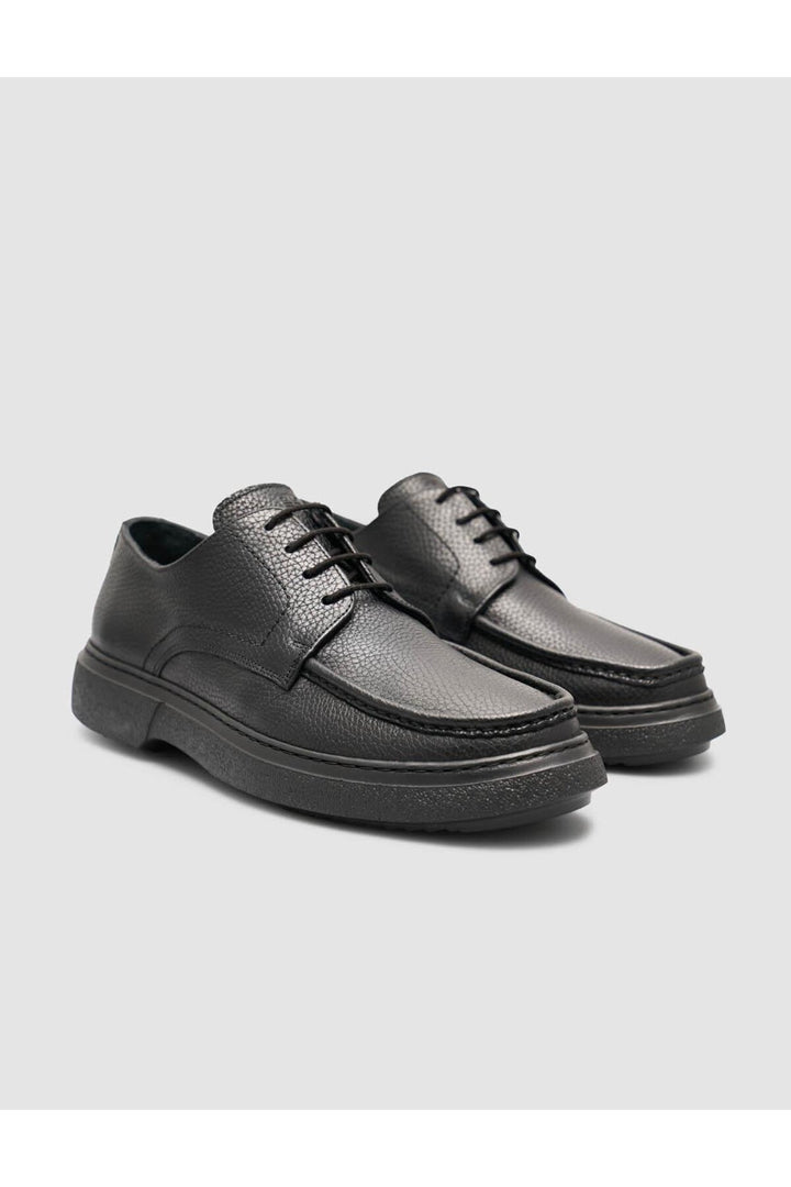 Cabani Shoes Chaussures de ville pour hommes en cuir véritable noir 100% - Noir