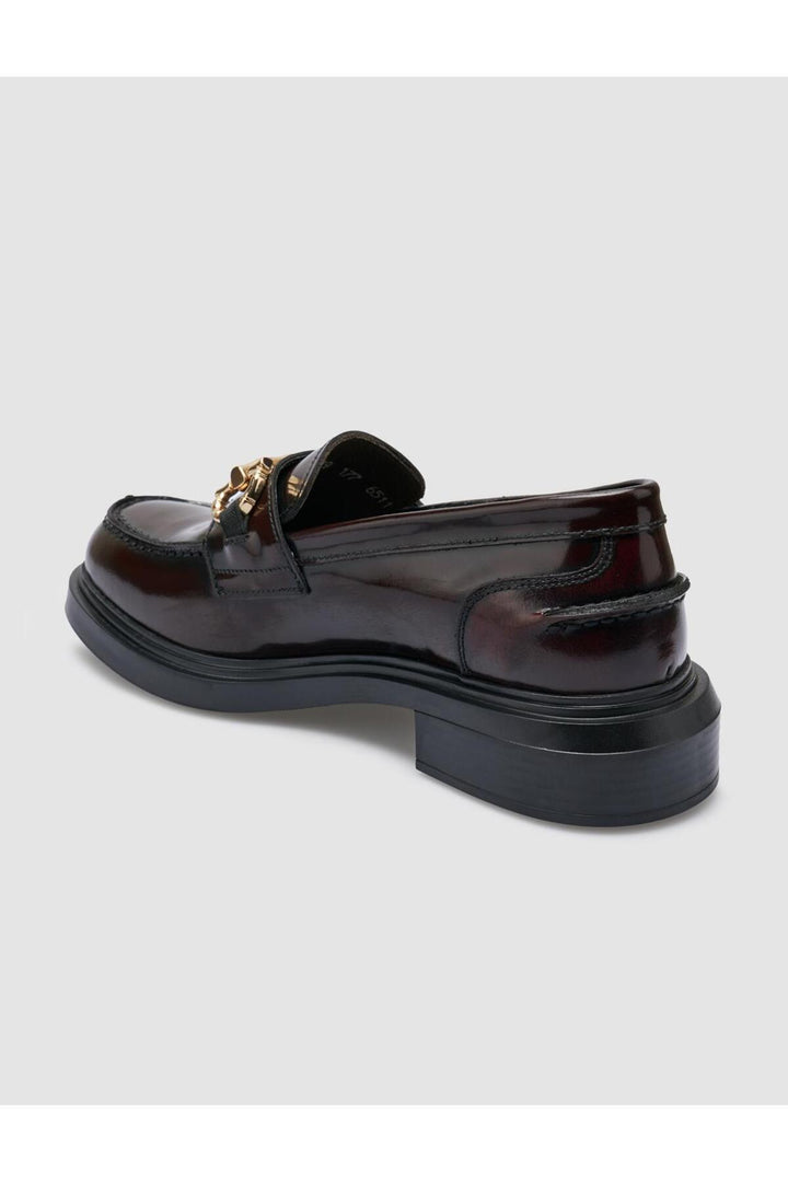 Cabani Shoes %100 Cuir véritable Chaussures de ville pour femmes Bordeaux - Bordeaux