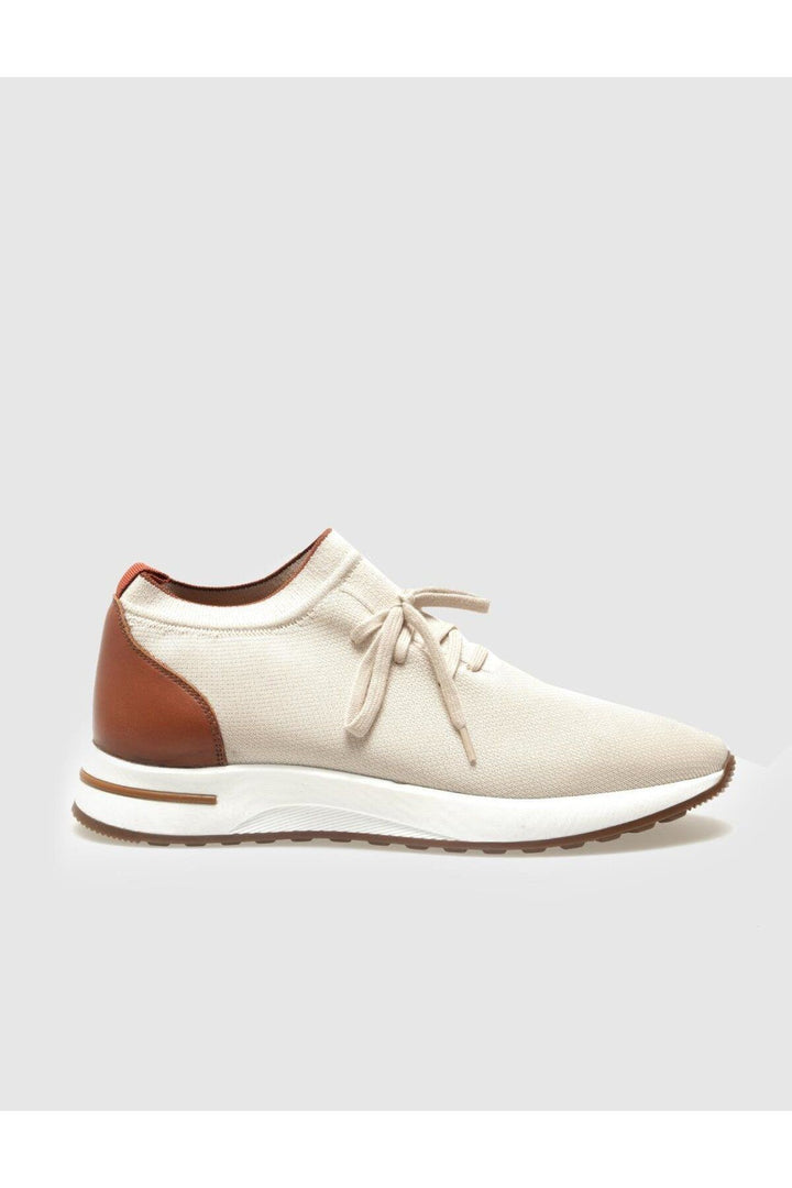 Cabani Shoes Milano Triko Beige Chaussures de Sport pour Homme à Lacets - Beige