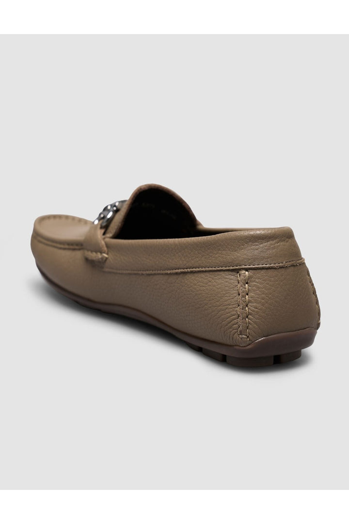 Cabani Shoes Mocassins pour hommes en nubuck vison en cuir véritable - Vison
