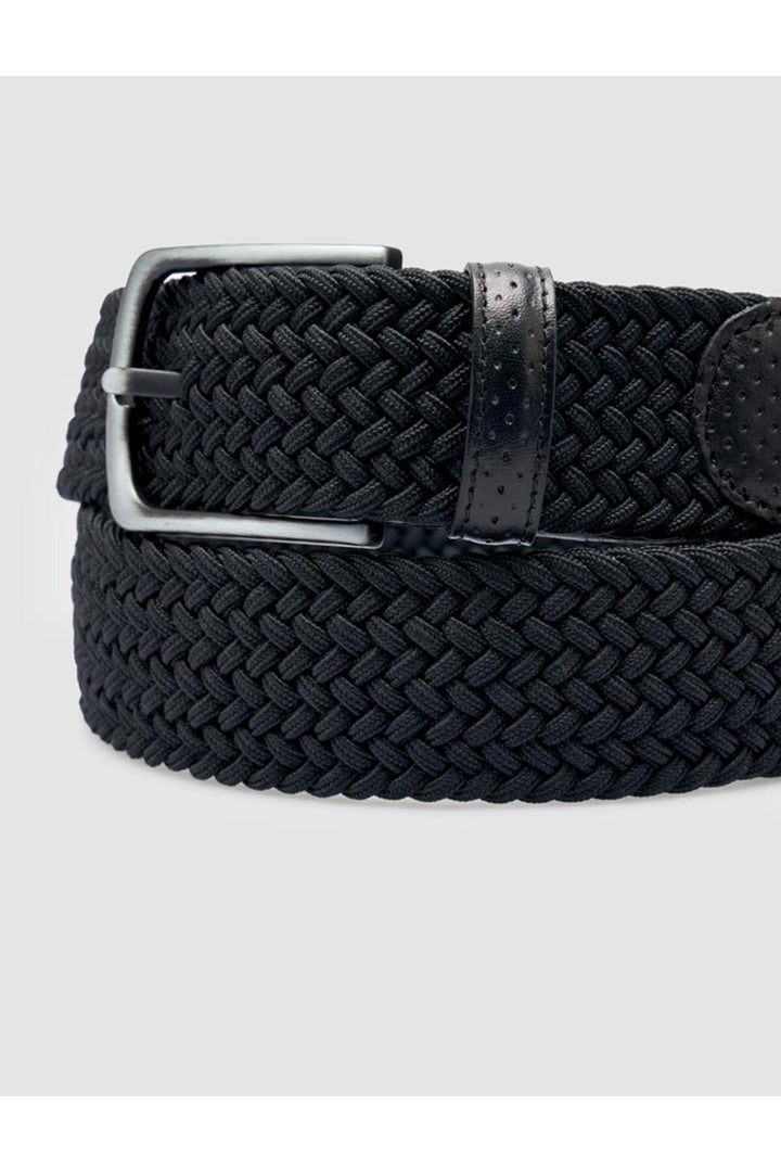 Cabani Shoes Ceinture en tricot noire pour homme - Noir