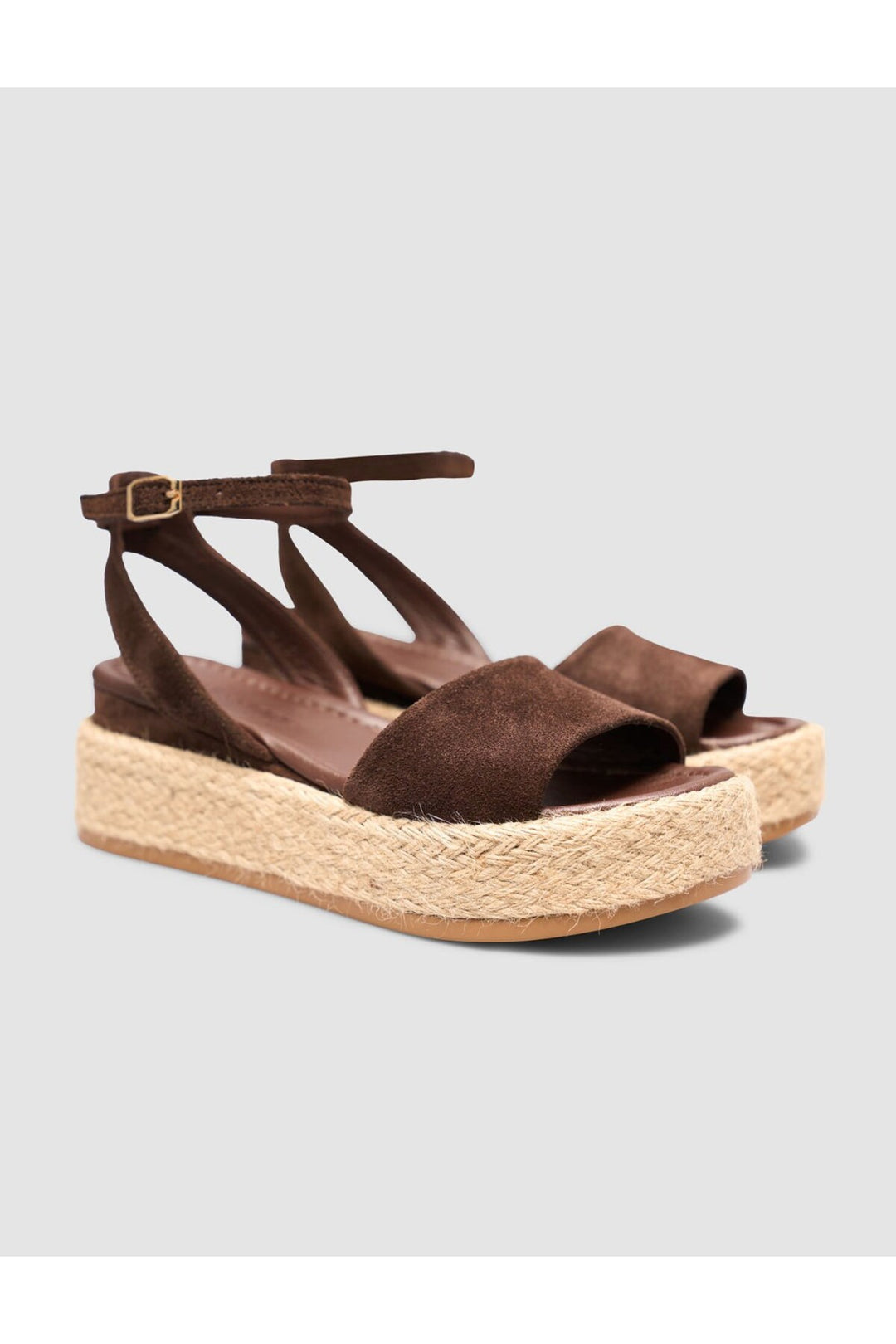Cabani Shoes %100 Cuir véritable Sandales en suède pour femmes marron - Multicolore
