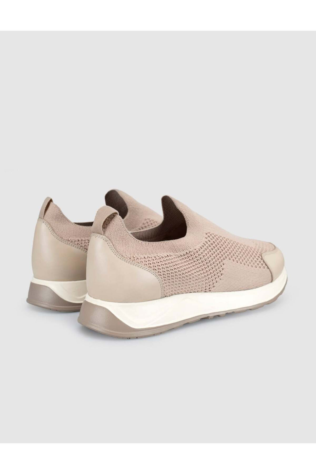 Cabani Shoes Chaussures en tricot pour hommes d'été beiges avec détails en cuir - Beige