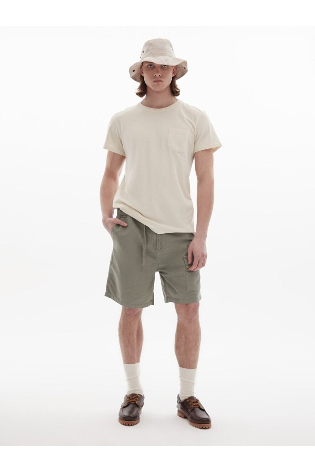 LTB T-shirt classique beige à manches courtes avec col Pressure Zero