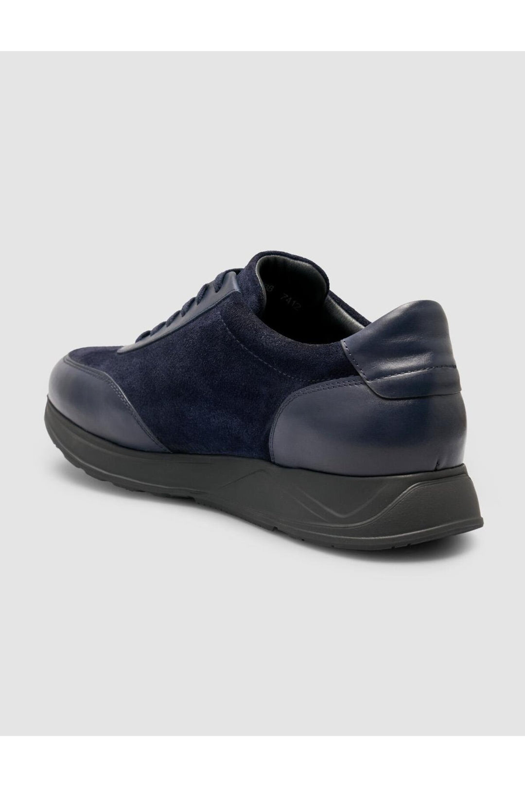 Cabani Shoes %100 Cuir véritable Bleu marine Chaussures de sport pour hommes avec détails en daim - Bleu marine