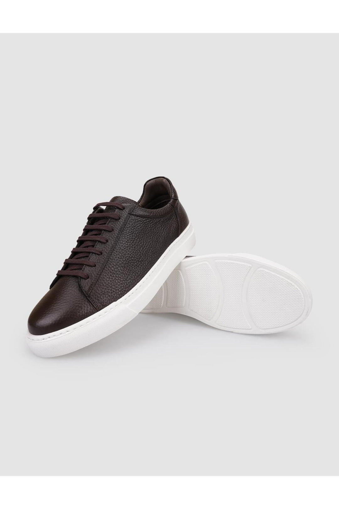Cabani Shoes %100 Cuir Véritable Chaussures de Sport pour Hommes à Lacets Marron - Marron