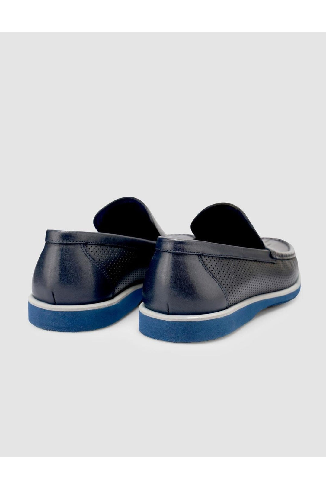 Cabani Shoes %100 Cuir Véritable Mocassins Pour Hommes Bleu marine - Bleu marine