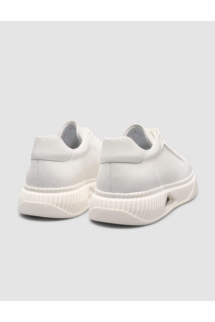 Cabani Shoes %100 Cuir Nubuck Blanc Baskets Homme - Blanc