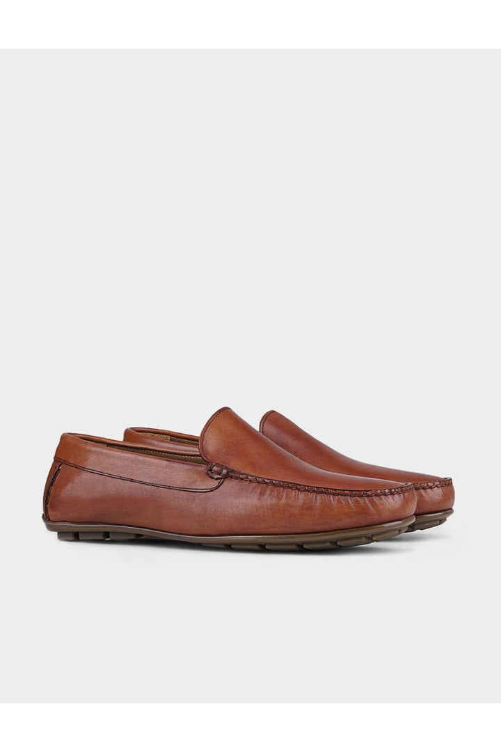 Cabani Shoes Chaussures Loafer pour hommes en cuir véritable couleur tabac - Tabac