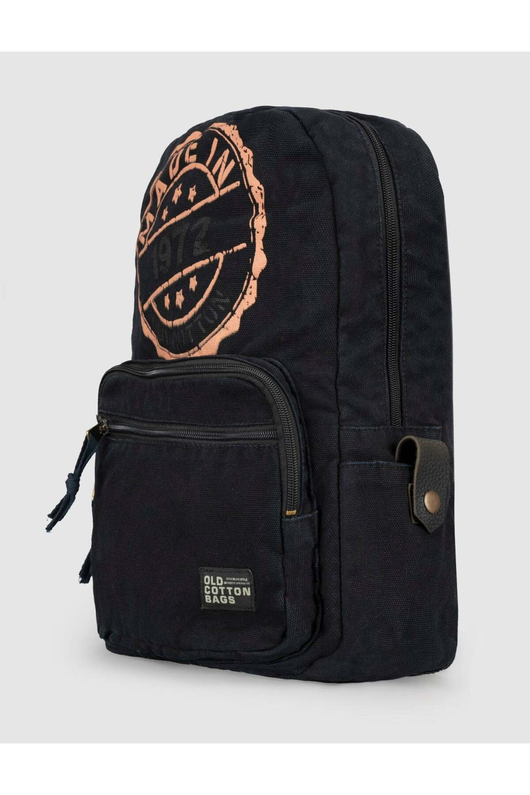 Cabani Shoes Sac à dos unisexe en lin imprimé noir - Noir