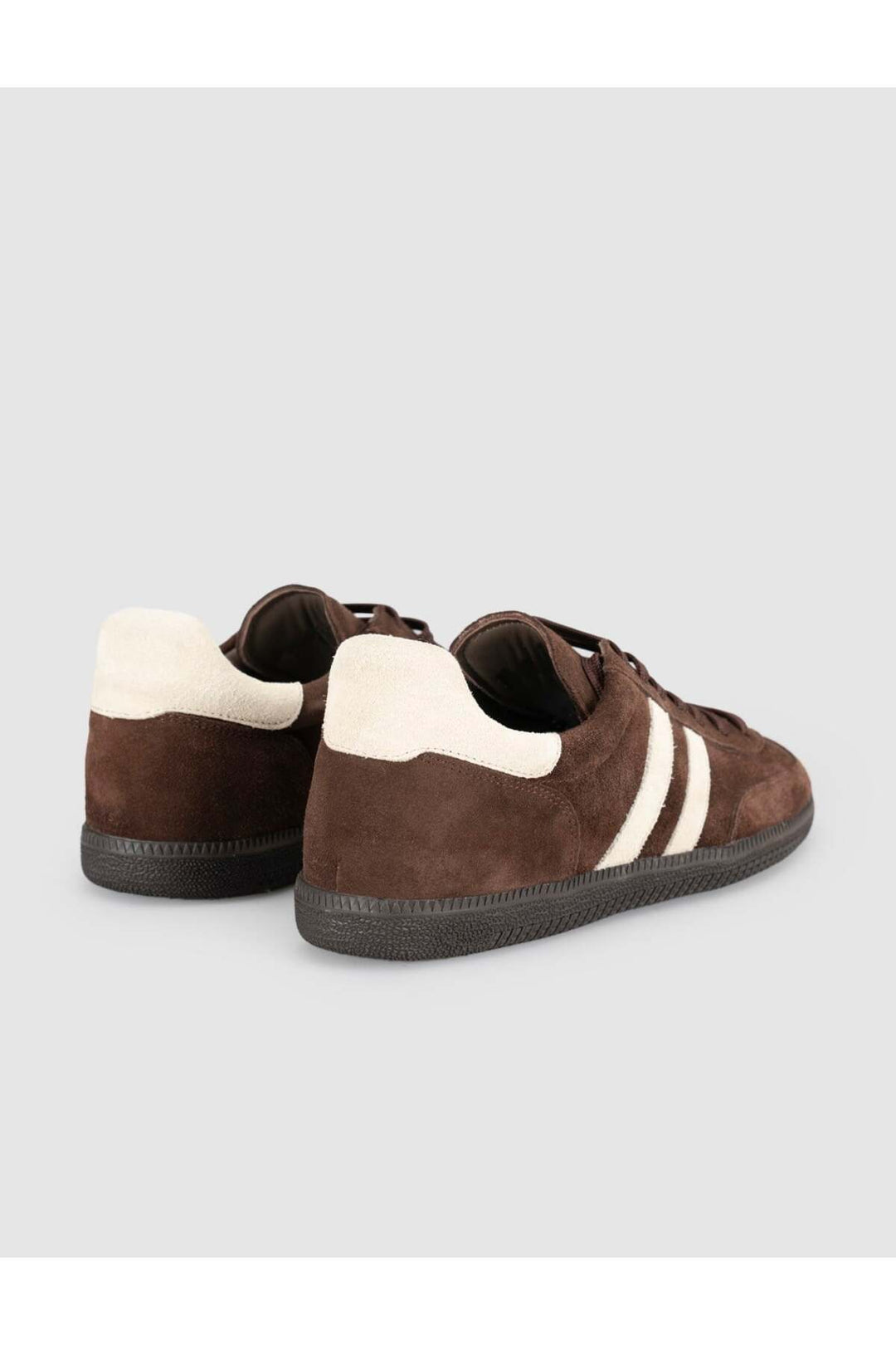 Cabani Shoes Baskets femme en cuir suédé avec détails crème marron - Multicolore