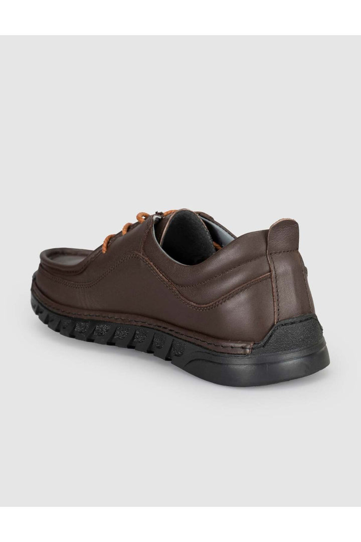 Cabani Shoes Chaussures de confort pour hommes en cuir véritable marron. - Marron