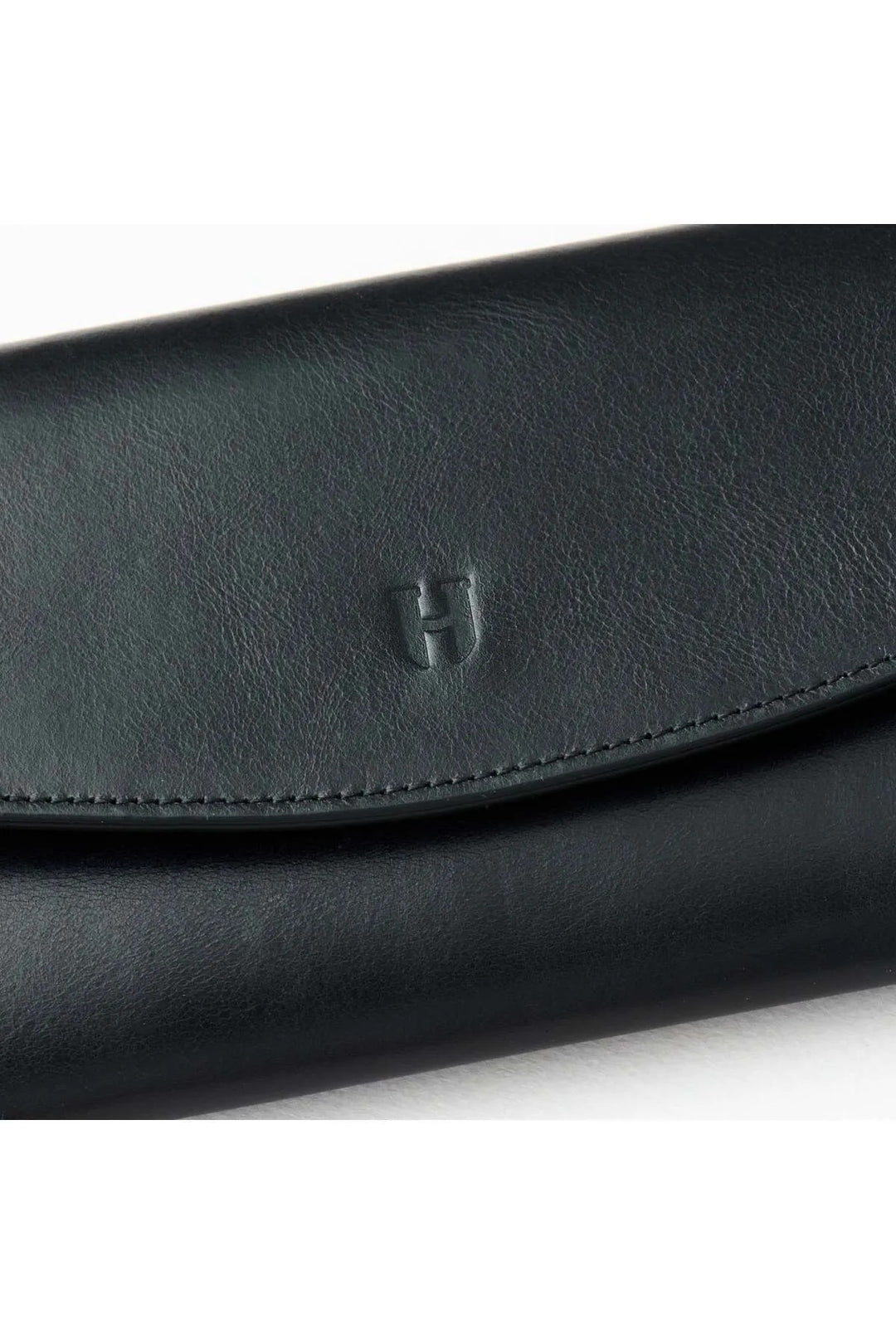 helmbrook Porte-cartes multi-baie noir zippé RFID en cuir pour femme Ashley