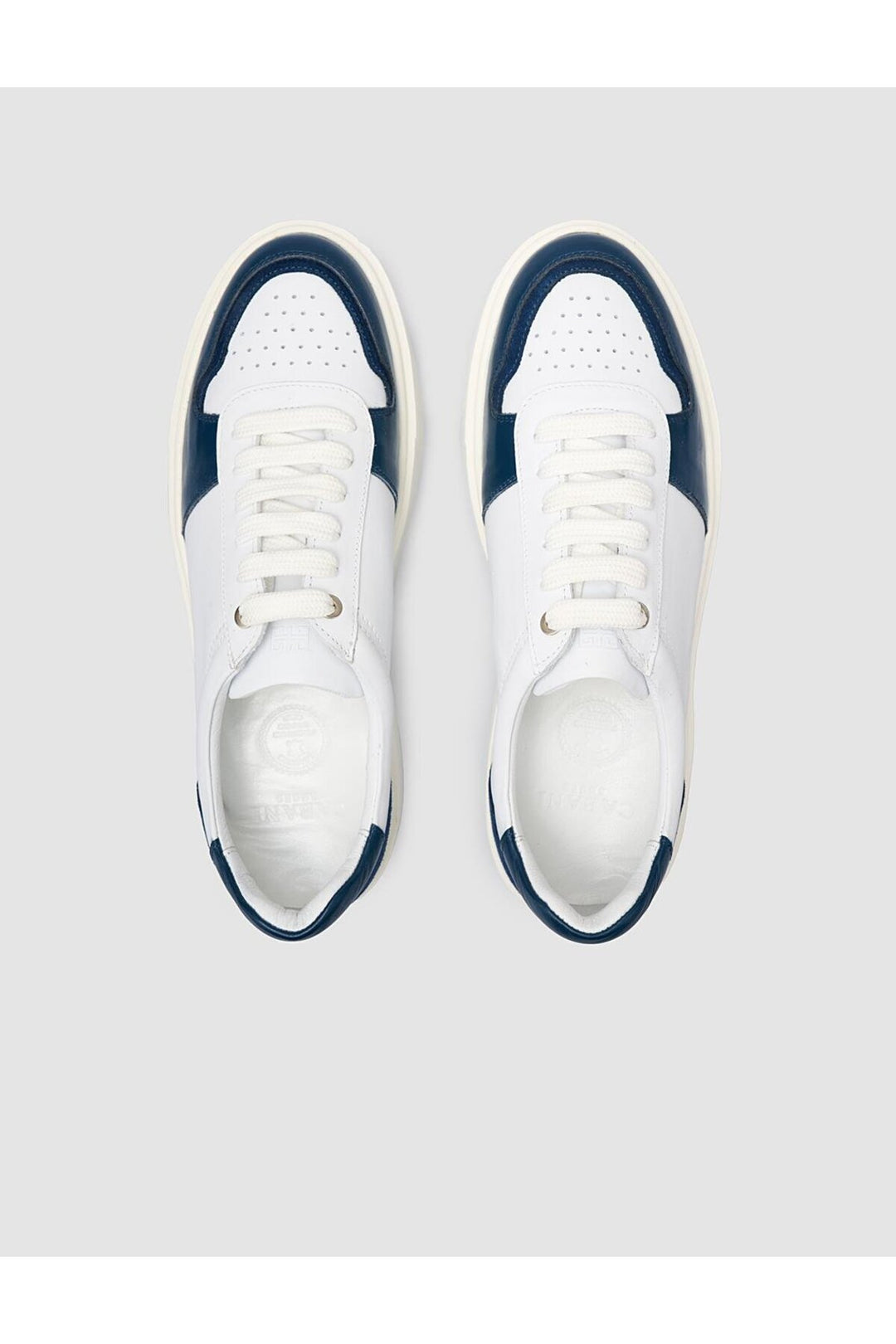 Cabani Shoes %100 Cuir Véritable Baskets Pour Hommes Blanches - Blanc