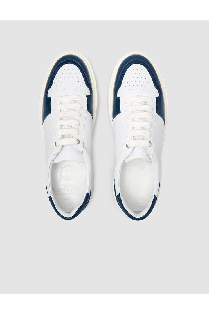 Cabani Shoes %100 Cuir Véritable Baskets Pour Hommes Blanches - Blanc