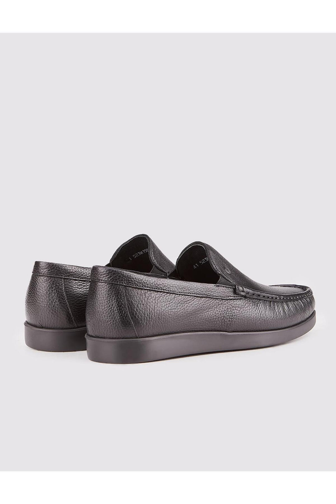 Cabani Shoes Chaussures décontractées pour hommes en cuir véritable avec semelle en caoutchouc légère, noires. - Noir