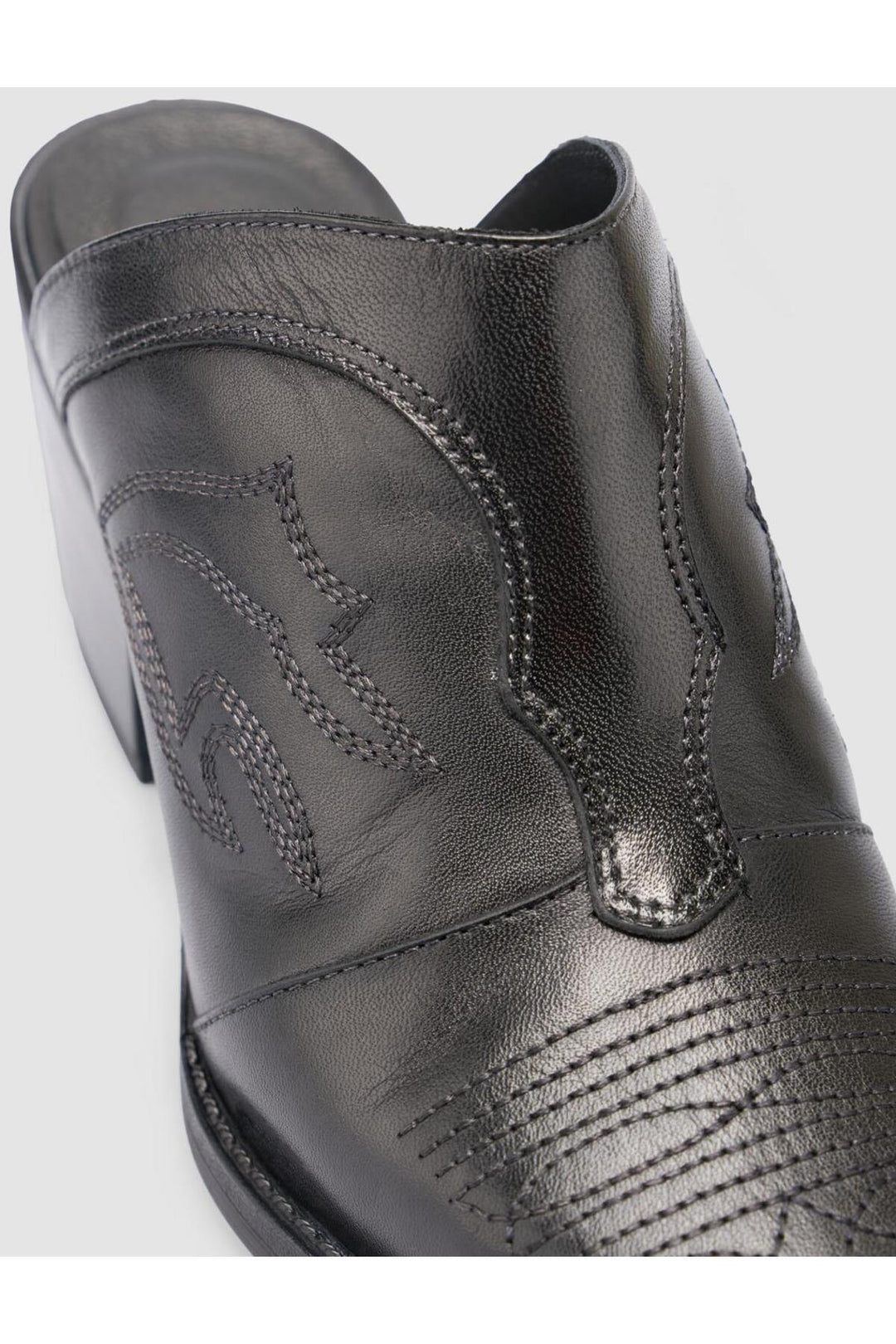 Cabani Shoes %100 Cuir véritable Sandales cowboy noires pour femmes - Multicolore
