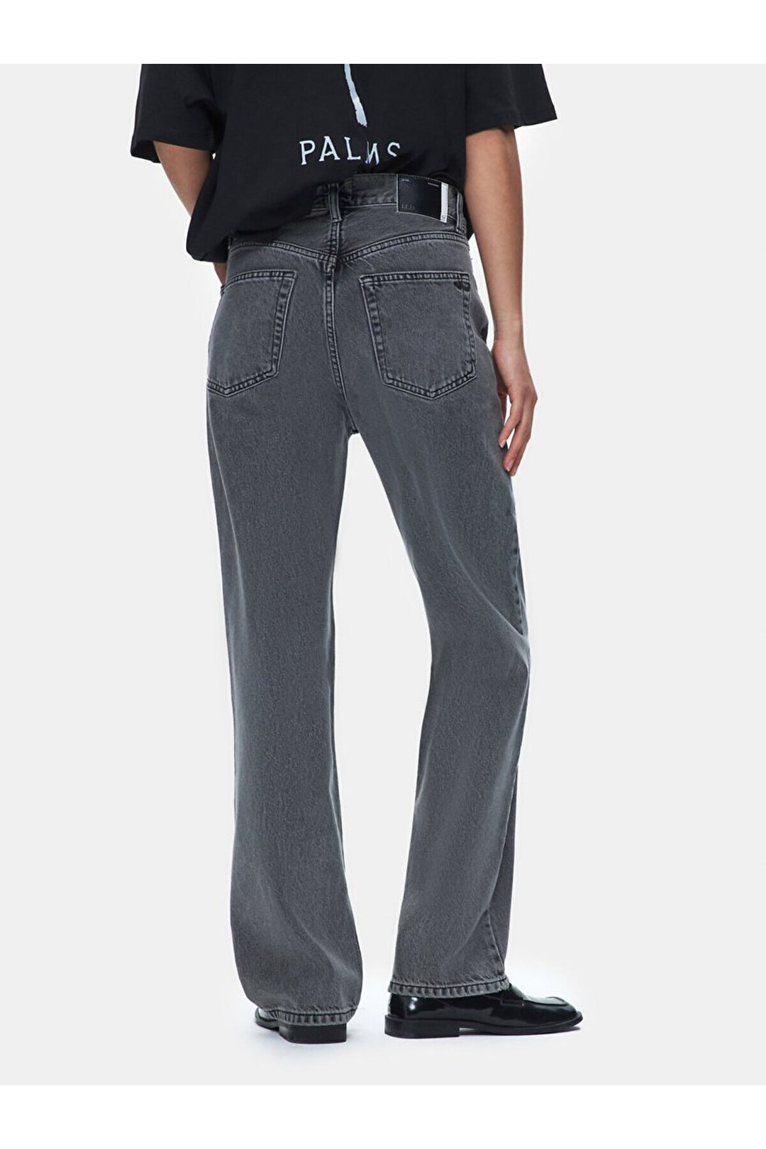 LTB Pantalon en jean coupe droite à taille haute Vanetta - Gris