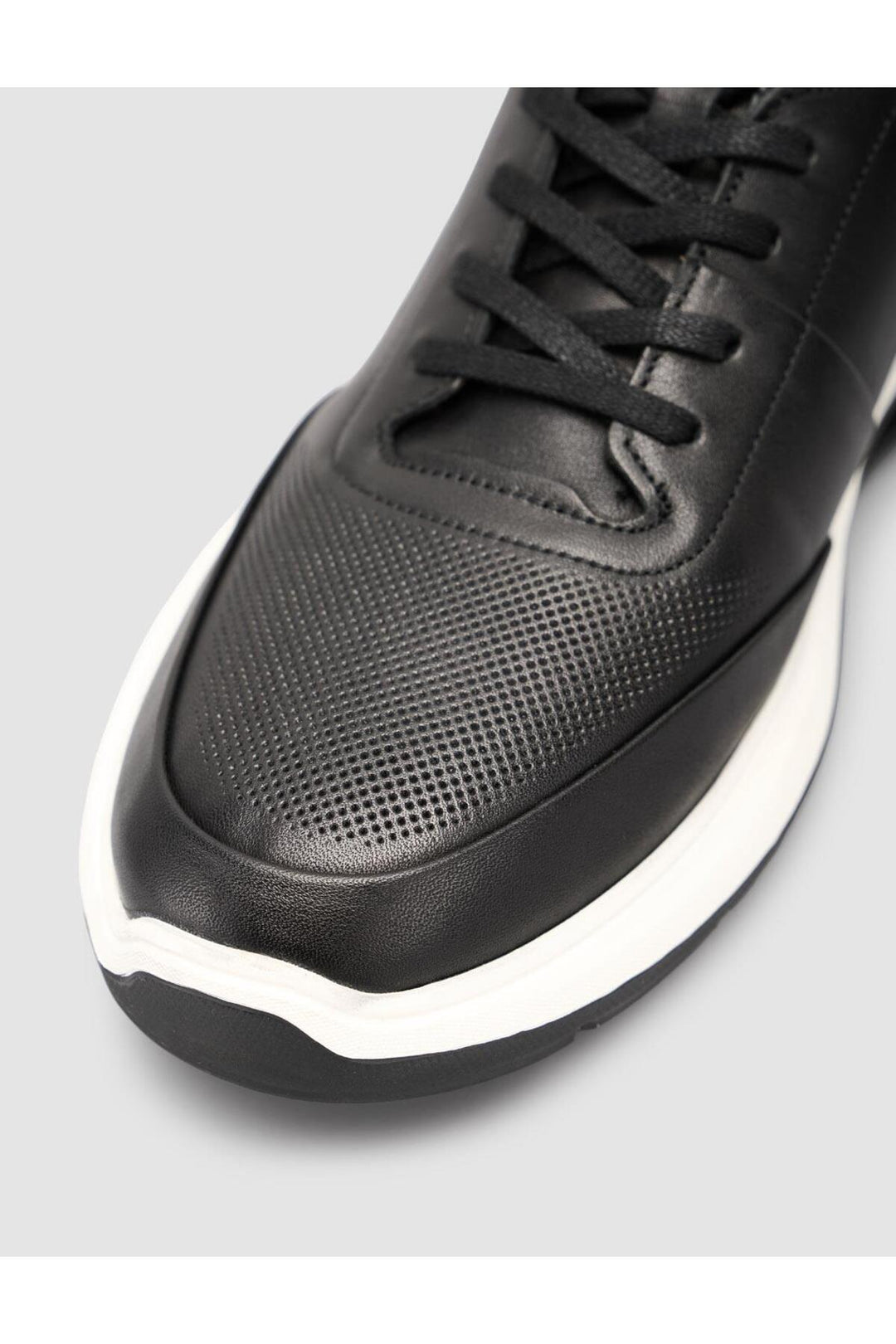 Cabani Shoes Chaussures de sport pour hommes en cuir véritable noires saisonnières - Noir