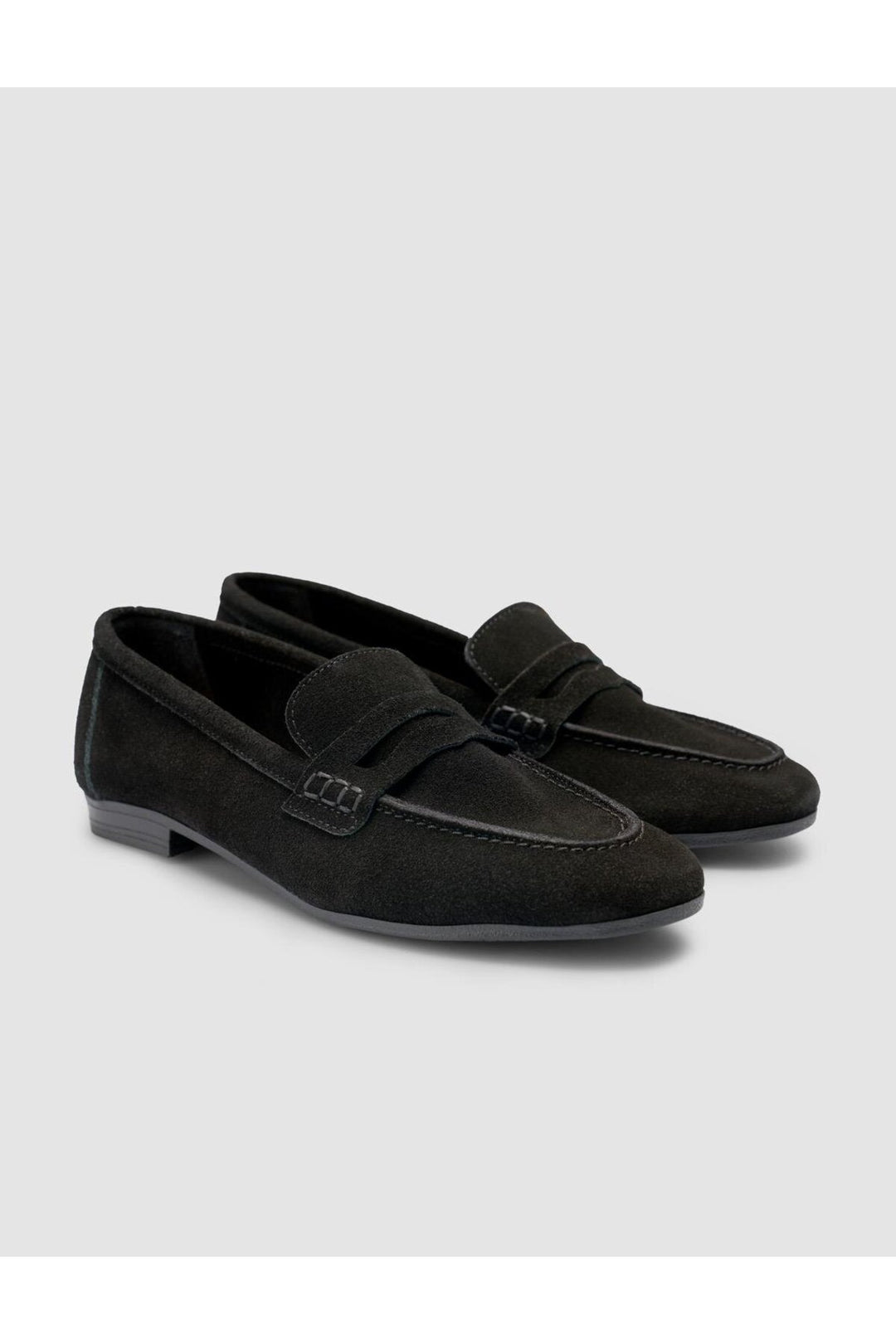 Cabani Shoes %100 Cuir véritable Suède Noir Mocassins Femme - Noir