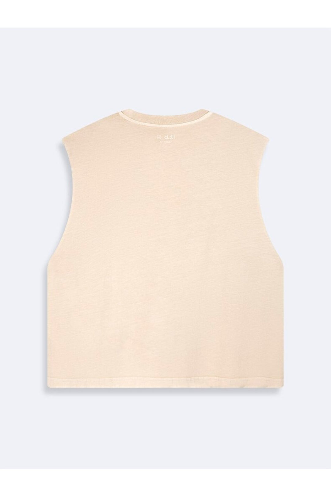 LTB Singlet beige à manches zéro imprimé texte minimal