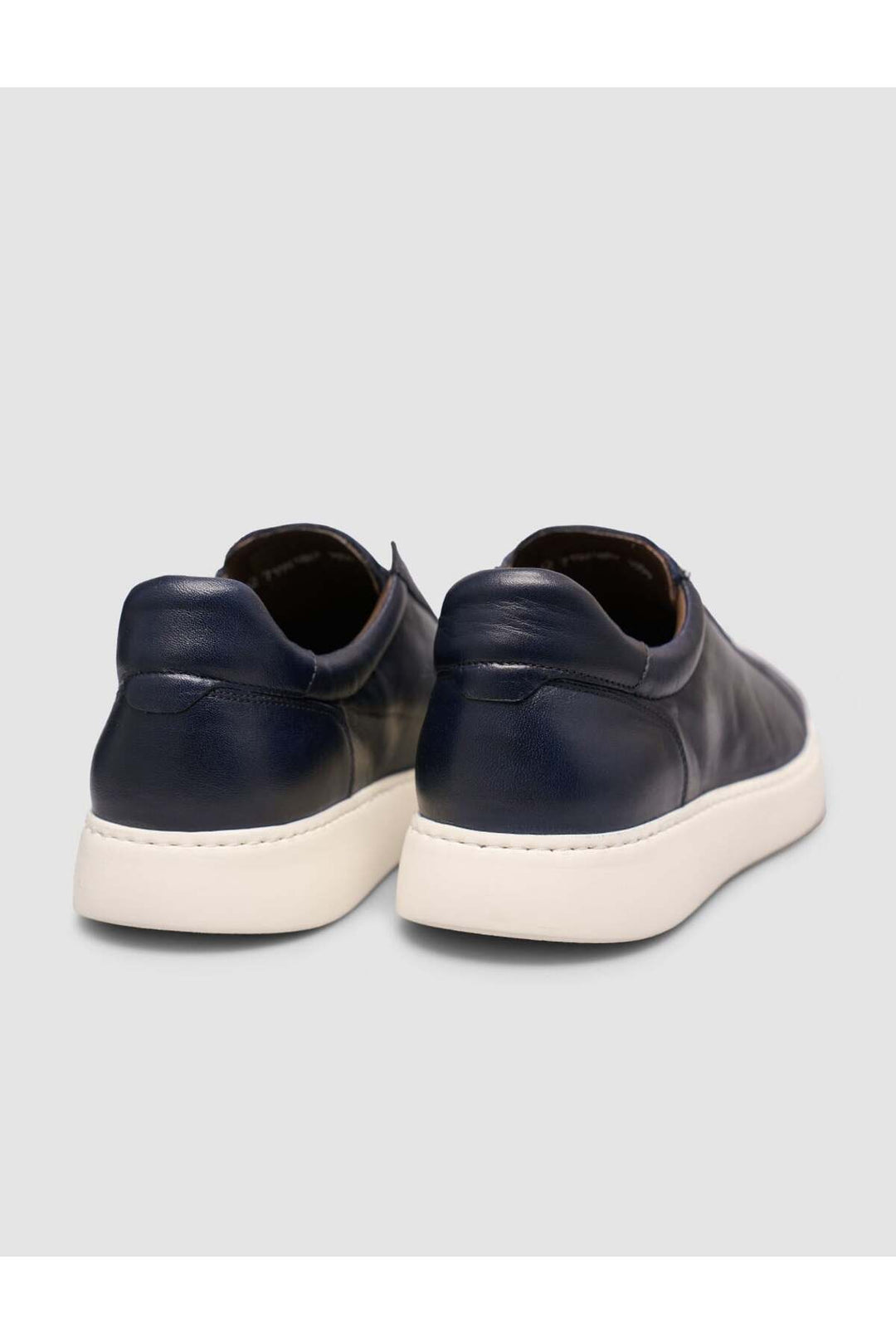 Cabani Shoes Bleu marine Chaussures Slip-On en Cuir Véritable - Bleu marine