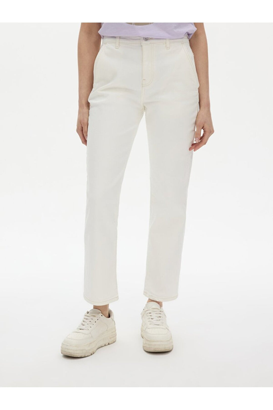 LTB Pantalon en jean Marısse Carpenter - Blanc_