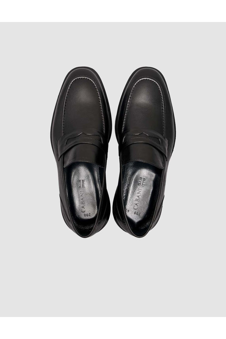 Cabani Shoes %100 Cuir véritable Mocassins pour hommes en Noir - Noir