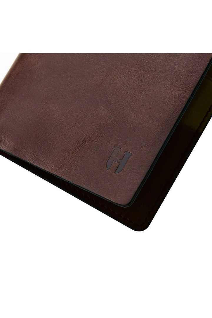helmbrook Portefeuille en cuir véritable pour homme Slim Design Multi-Bay RFID Protected Eldridge Coffee Plus