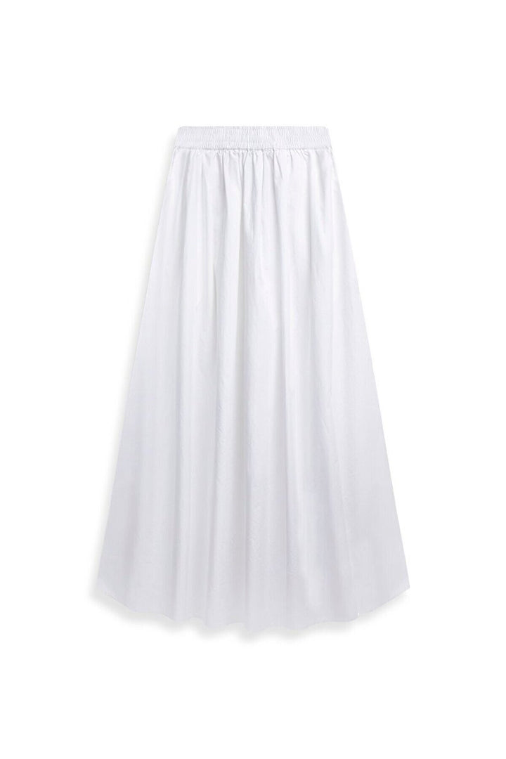 LTB Jupe mi-longue basique blanche