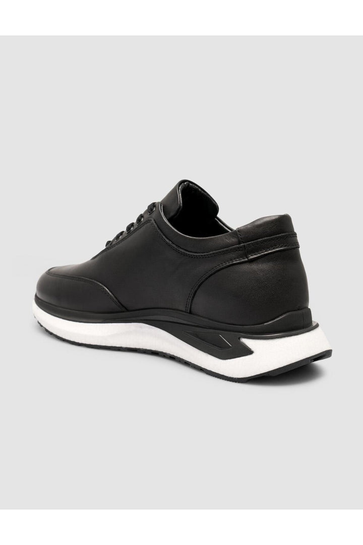 Cabani Shoes Chaussures de sport pour hommes noires avec détails de couture - Noir
