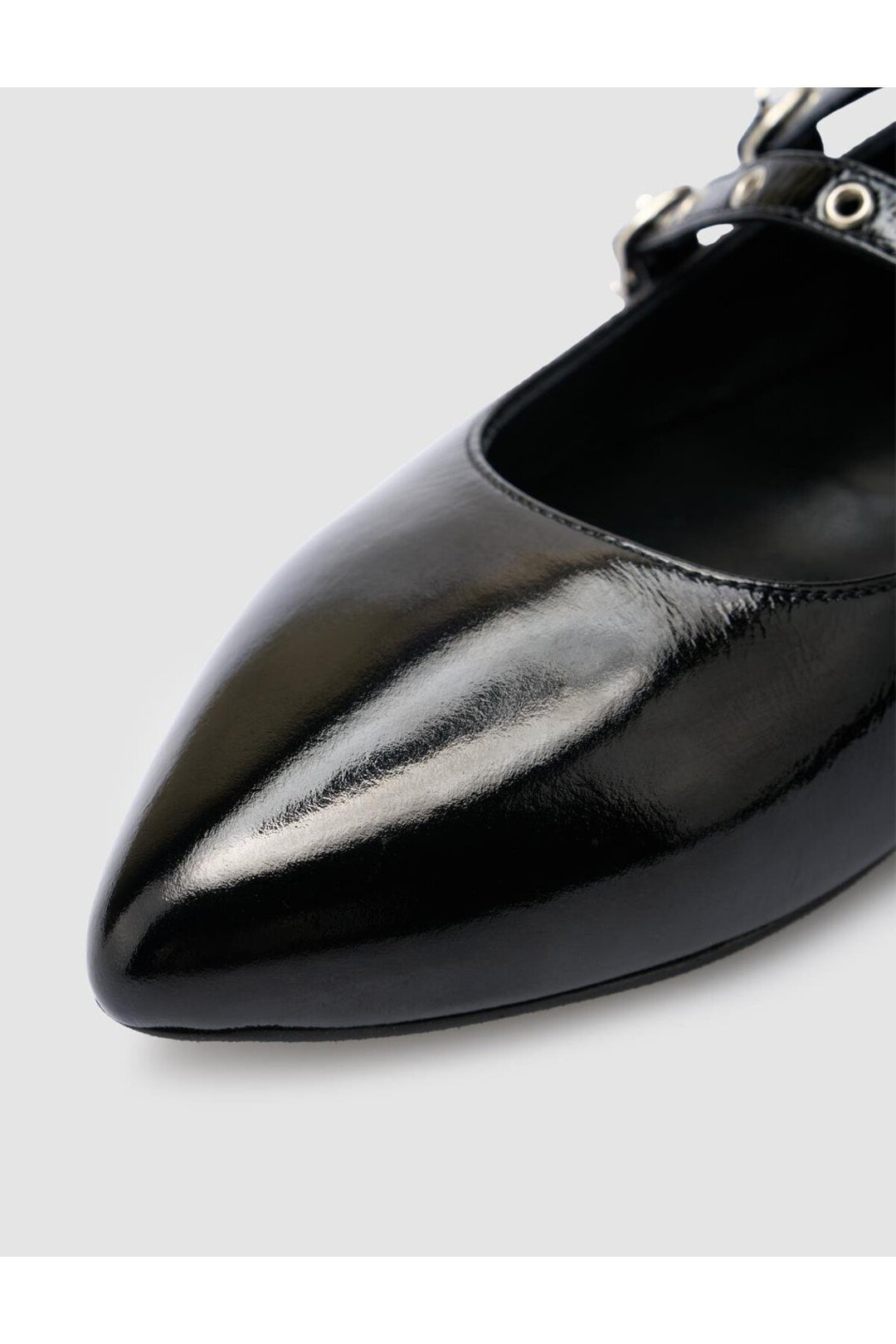 Cabani Shoes Ballerines femme en cuir véritable noir verni 100% - Multicolore