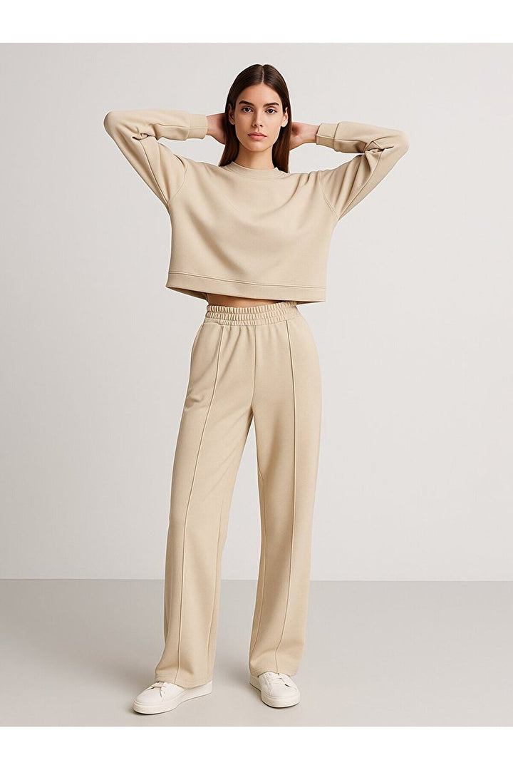 LTB Survêtement taille haute coupe confortable crème