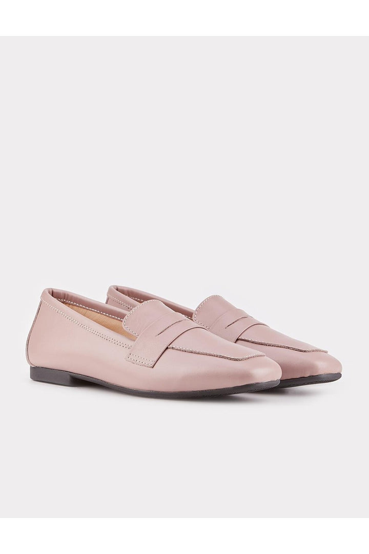 Cabani Shoes Chaussures pour femmes mocassins en cuir véritable rose - Rose