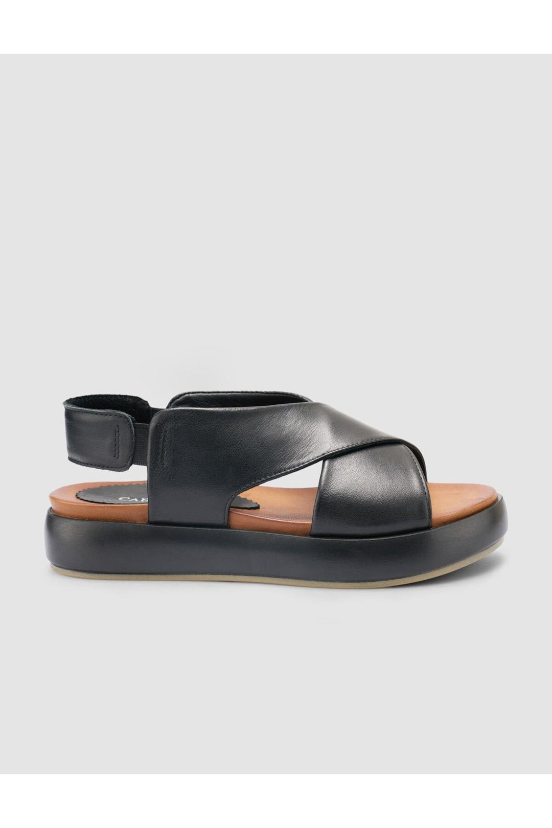 Cabani Shoes %100 Cuir véritable Sandales noires pour femmes - Multicolore