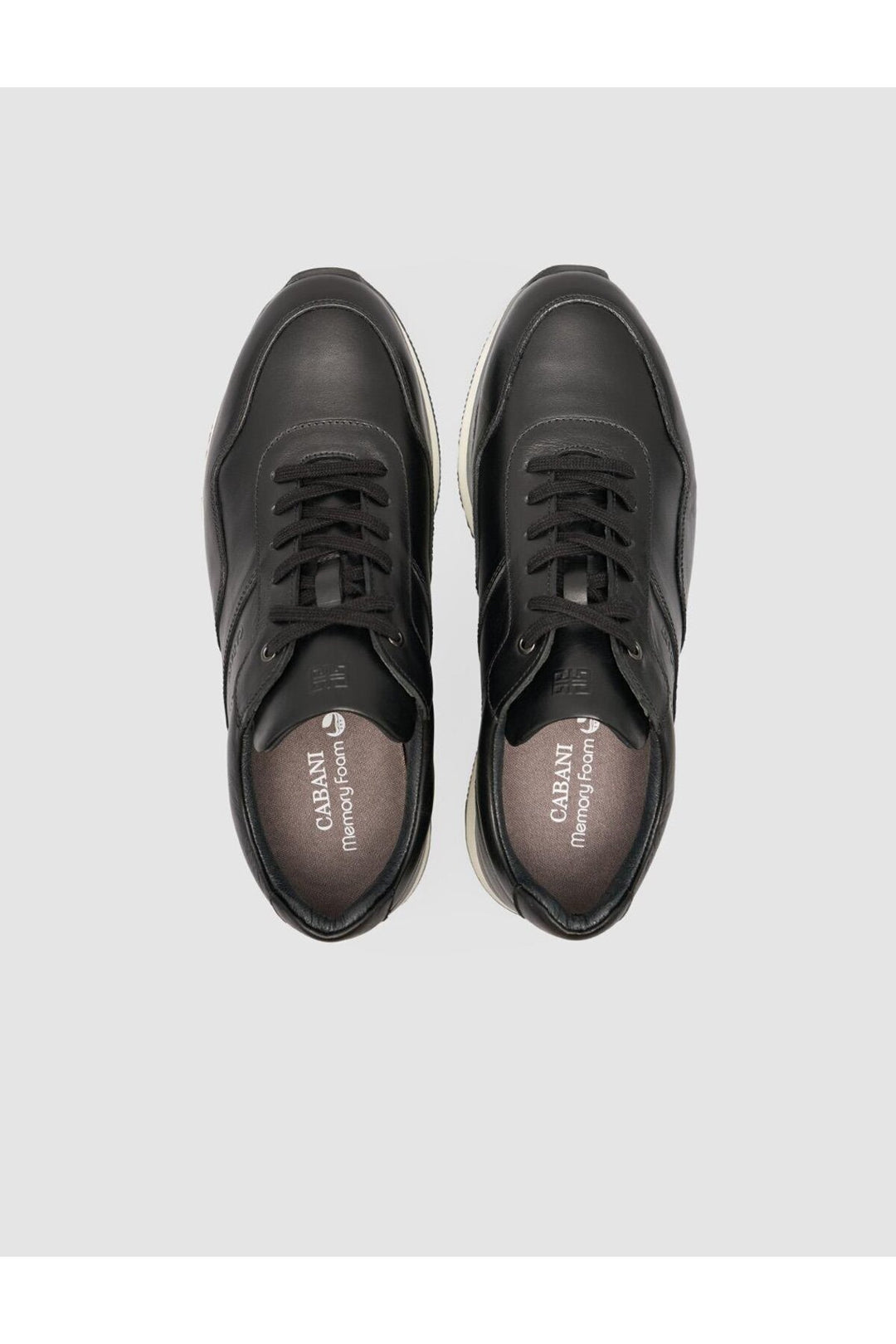 Cabani Shoes Nilaren %100 Cuir Véritable Noir Détails Blason Chaussures de Sport pour Hommes - Noir