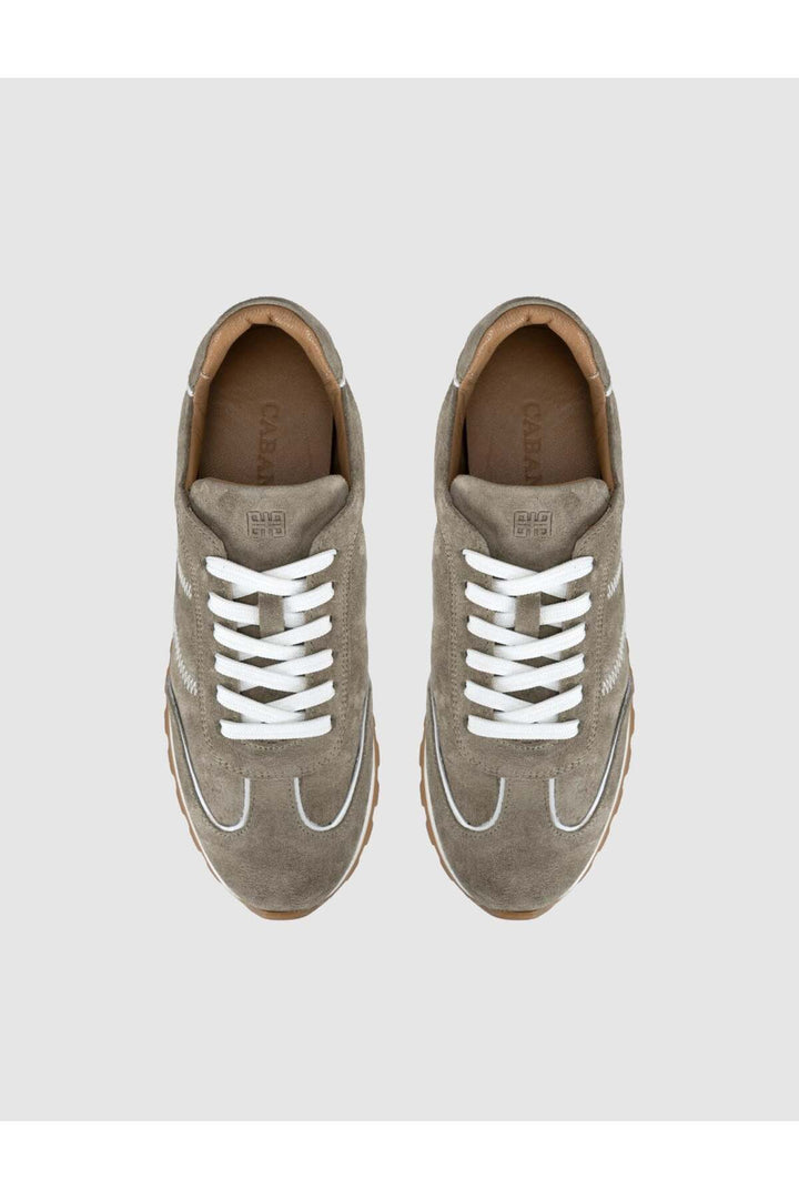 Cabani Shoes Baskets décontractées en cuir véritable pour femmes en vison - Multicolore