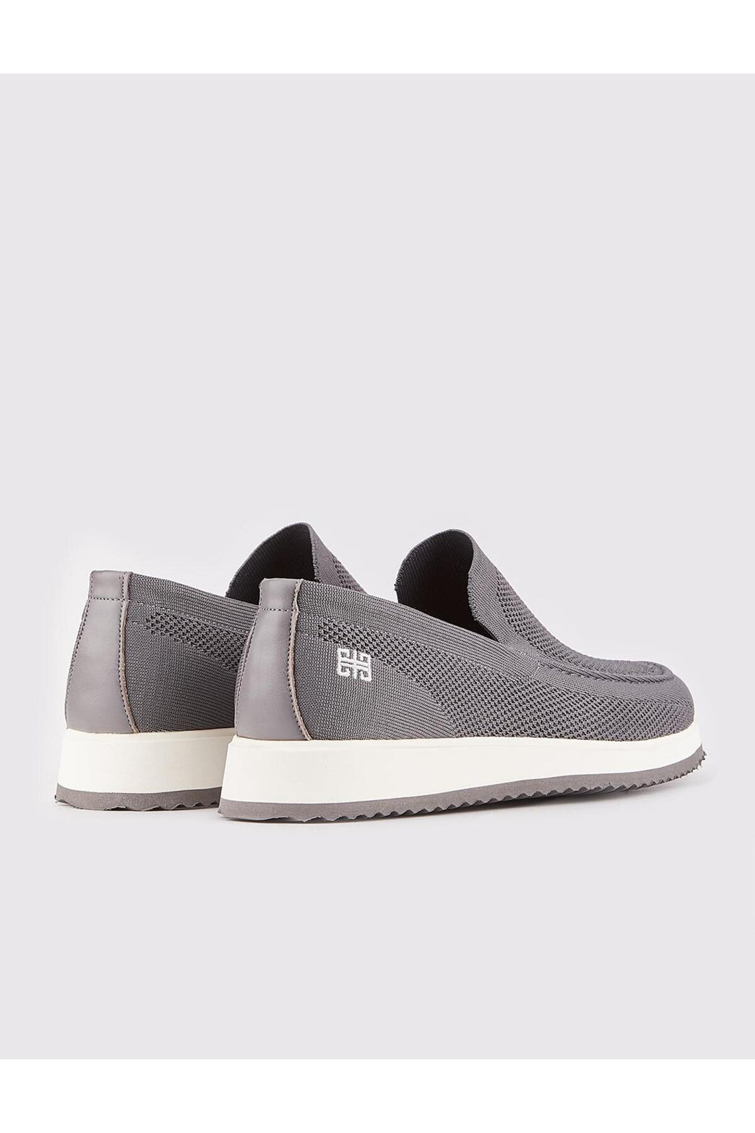 Cabani Shoes Chaussures de ville pour hommes en tricot gris avec semelle prête. - Gris