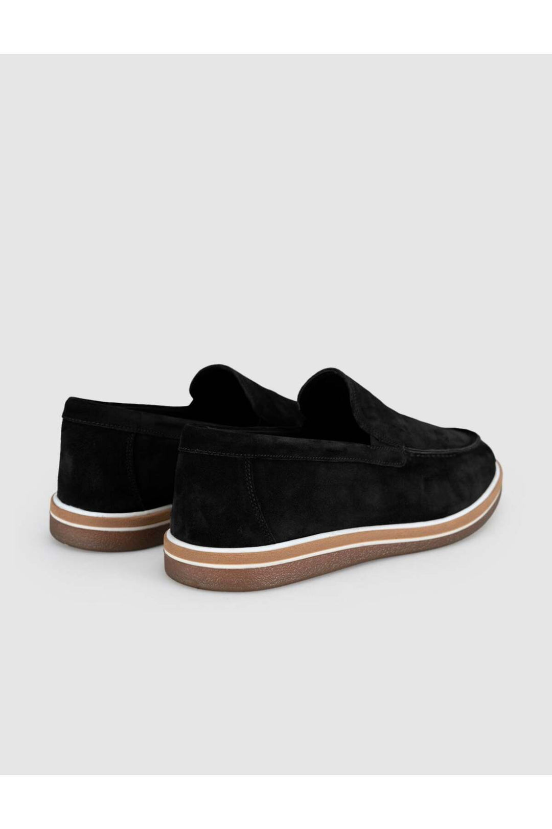 Cabani Shoes Chaussures Loafer pour hommes en cuir véritable suédé noir - Multicolore