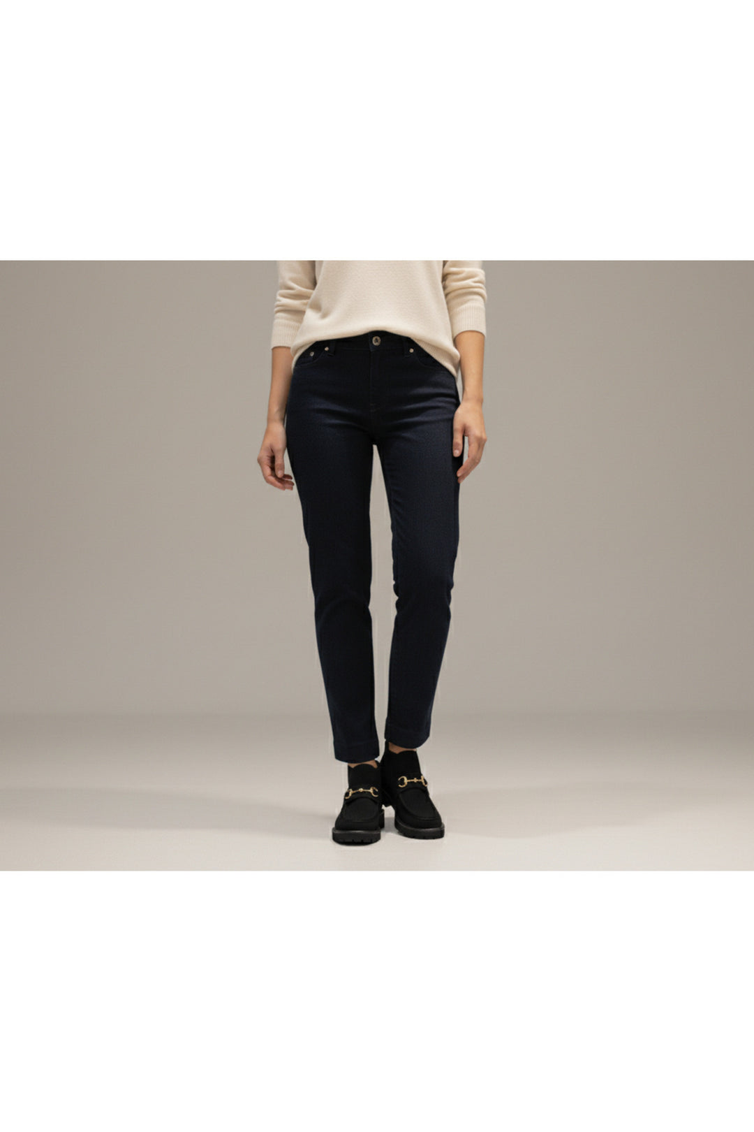 Wavelys RENA Bottine d'hiver pour femme en cuir suédé véritable avec boucle élégante, chaude. - Noir