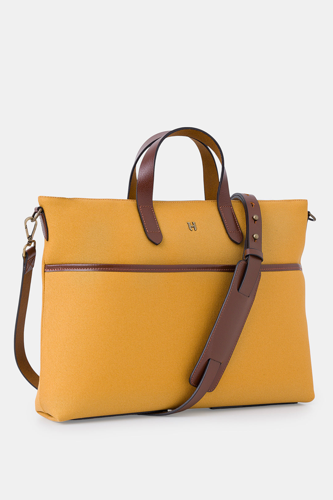 Helmbrook Sac pour ordinateur portable Brice en cuir véritable unisexe de 15,6po à compartiment unique